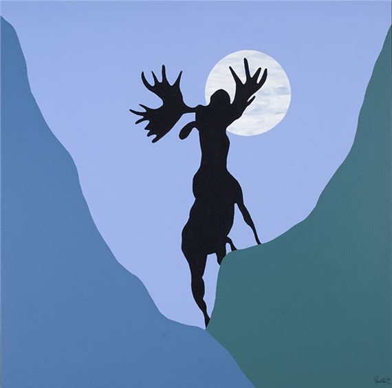 Mooselunar - Orignalunaire by Charles Pachter, dated 2020