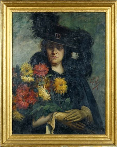 La dame aux dahlias by Dolf van Roy