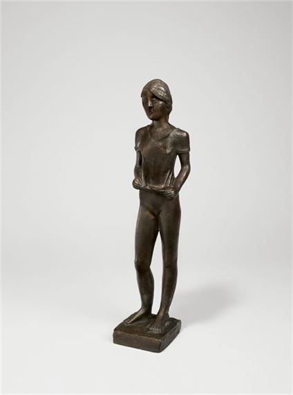 ”Stehende Brigitte im Hemd”. by Gerhard Marcks, 1930