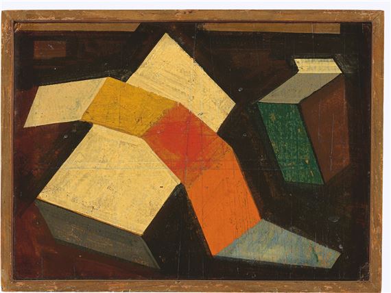 Gebrochene und gekantete Flächen. by Hermann Glöckner, 1953