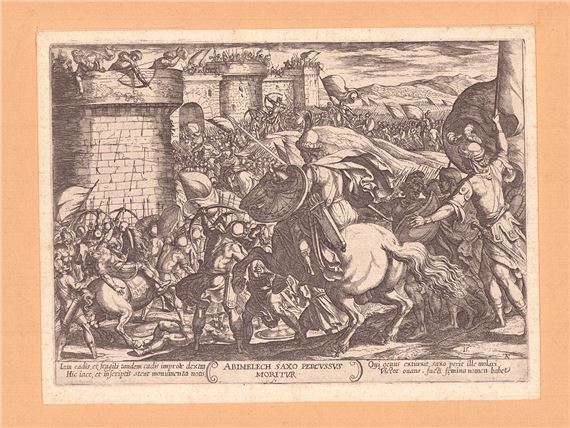 Death of Abimelech by Antonio Tempesta, 1613