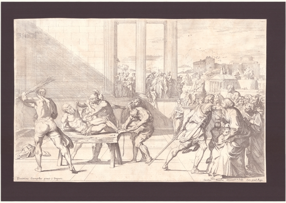 Artwork by Carlo Maratta, Domenico Ciampelli, Martyrdom of St. Andrew, Made of Etching