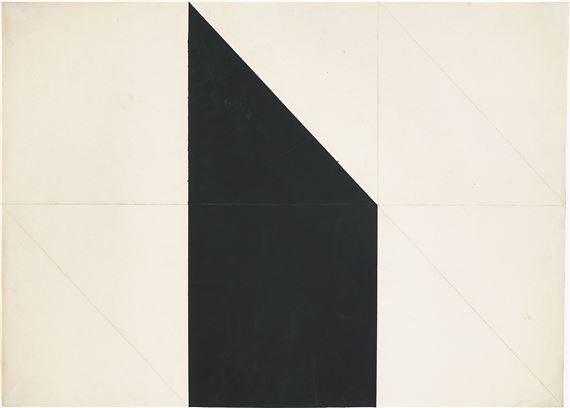 Black wedge, upright. by Hermann Glöckner, 1980