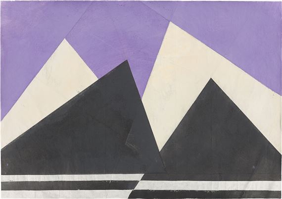 Light and dark elevated shapes. by Hermann Glöckner, 1976