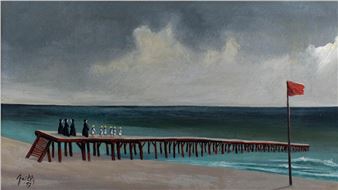 NUNS AND CHILDREN ON A PIER - Gérard Failly