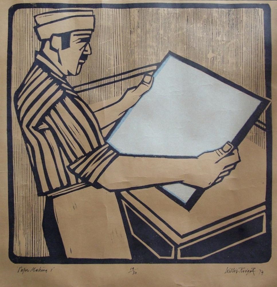 Willie Rodger | 'Paper Making I' & 'Paper Making II' | MutualArt