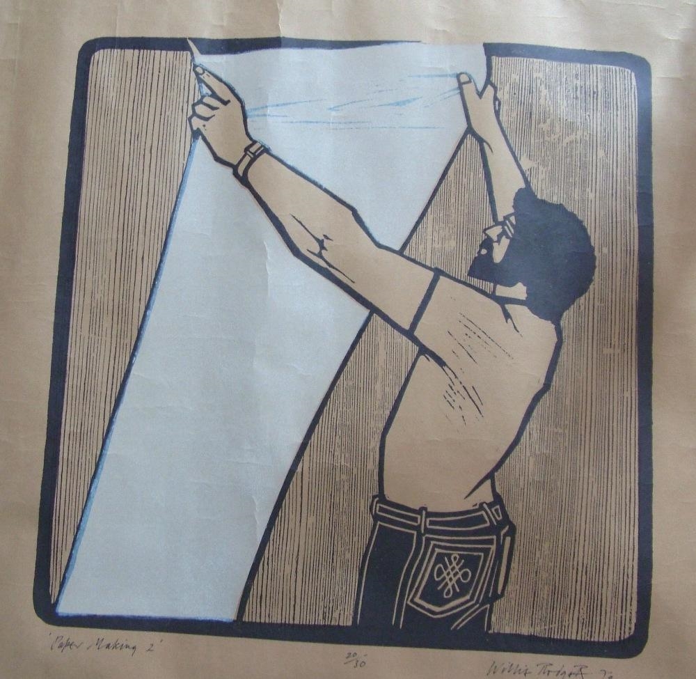 Willie Rodger | 'Paper Making I' & 'Paper Making II' | MutualArt