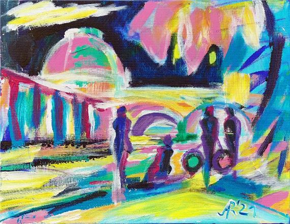 Anke Rische | Abend am Bodemuseum (2021) | MutualArt
