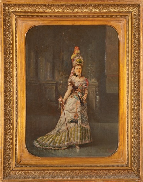 Artwork by Joseph Teixidor Busquets, Portrait of a noblewoman., Made of Oil on panel