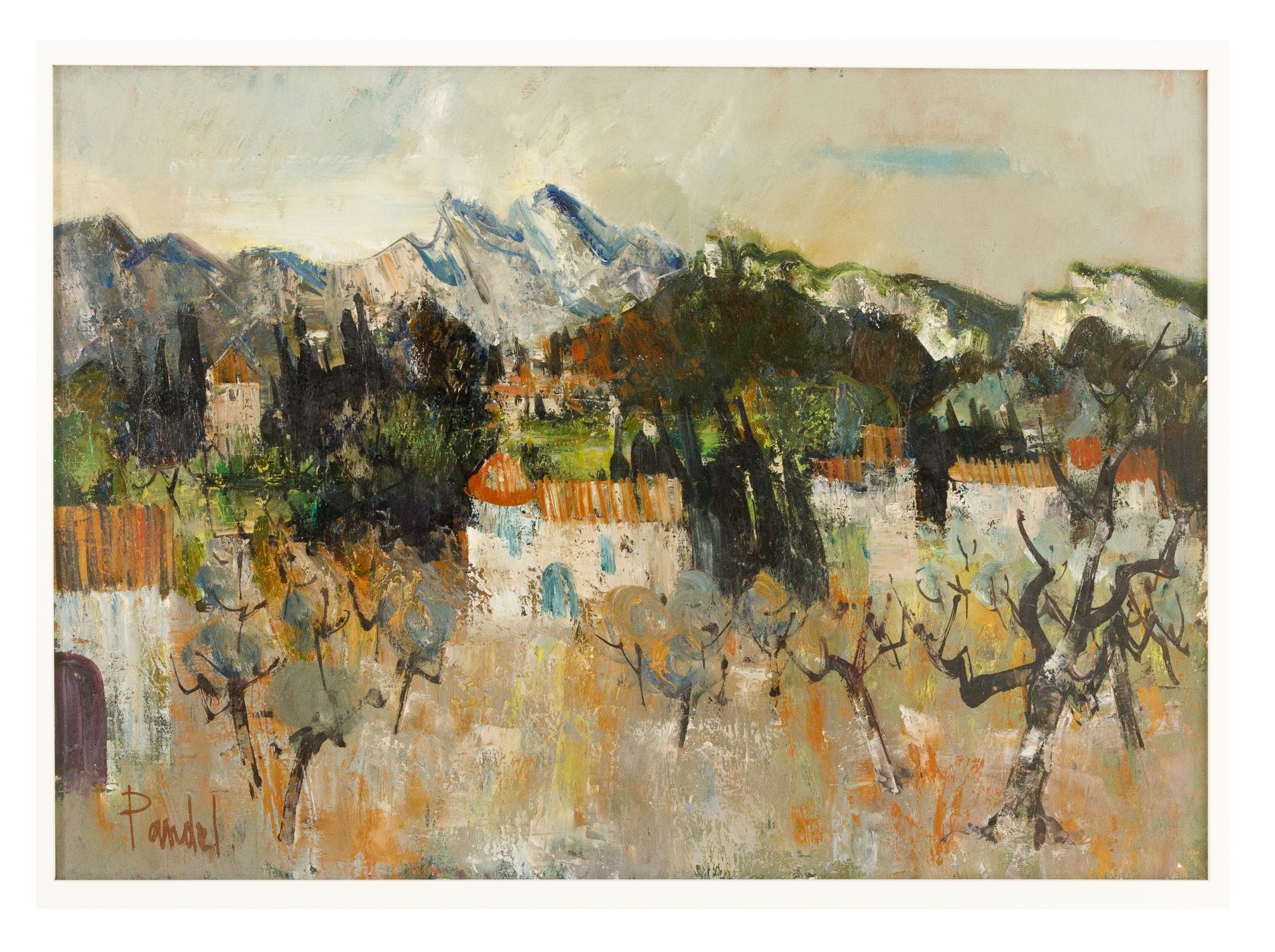 Artwork by Michel Pandel, Paysage de Provence, Made of Oil on canvas