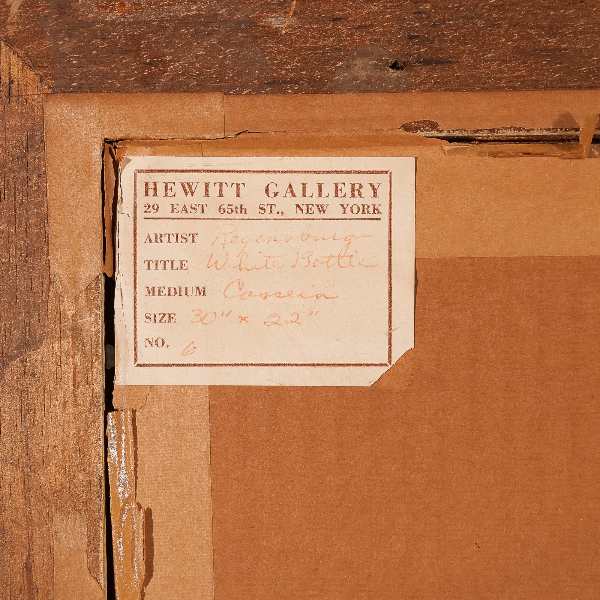 Artwork by Sophy Regensburg, White Bottle, Made of Casein on canvas