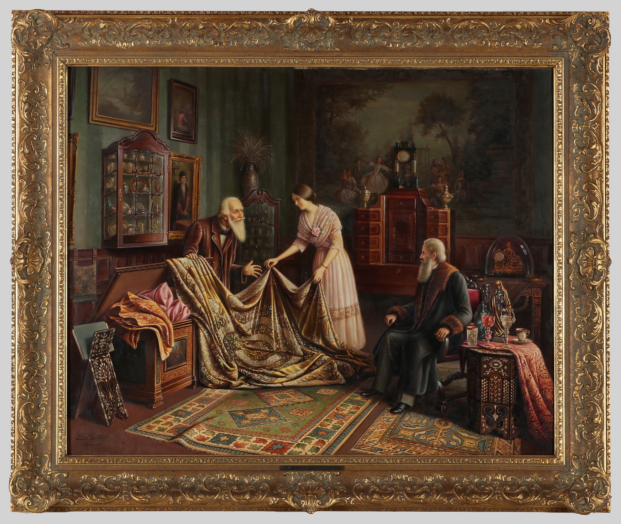 Artwork by Bremen Carl Spielter, Im Antiquitätengeschäft, Made of oil / canvas