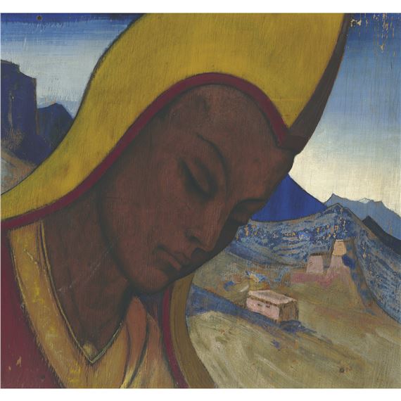 Tibetan Lama by Nicholas Roerich, 1927, Painted in 1927