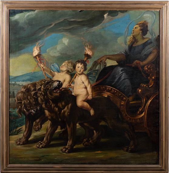 European School, 19th Century | AURORA IN HER CHARIOT WITH PUTTI ...