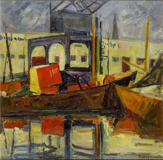 The Harbour of Bordeaux by Mildred Bendall, circa 1945