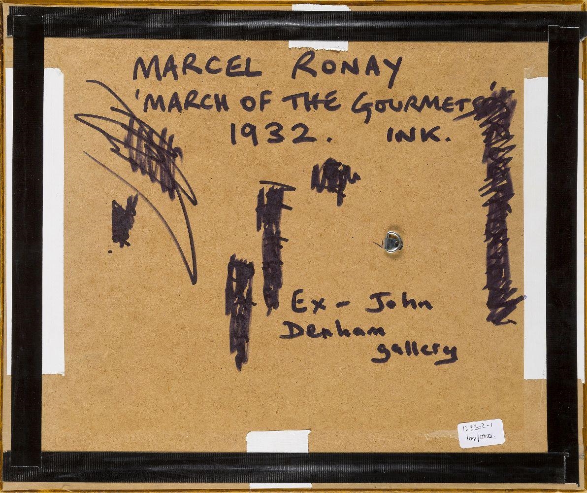 Artwork by Marcel Ronay, March of the gourmets, Made of ink