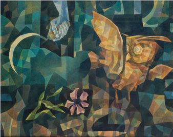 Untitled (The Owl and the Sickle) - Shili Ghosh