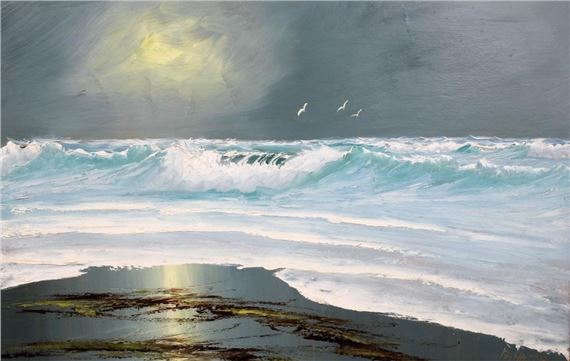 MOONLIT SEASCAPE by Alfred Hair