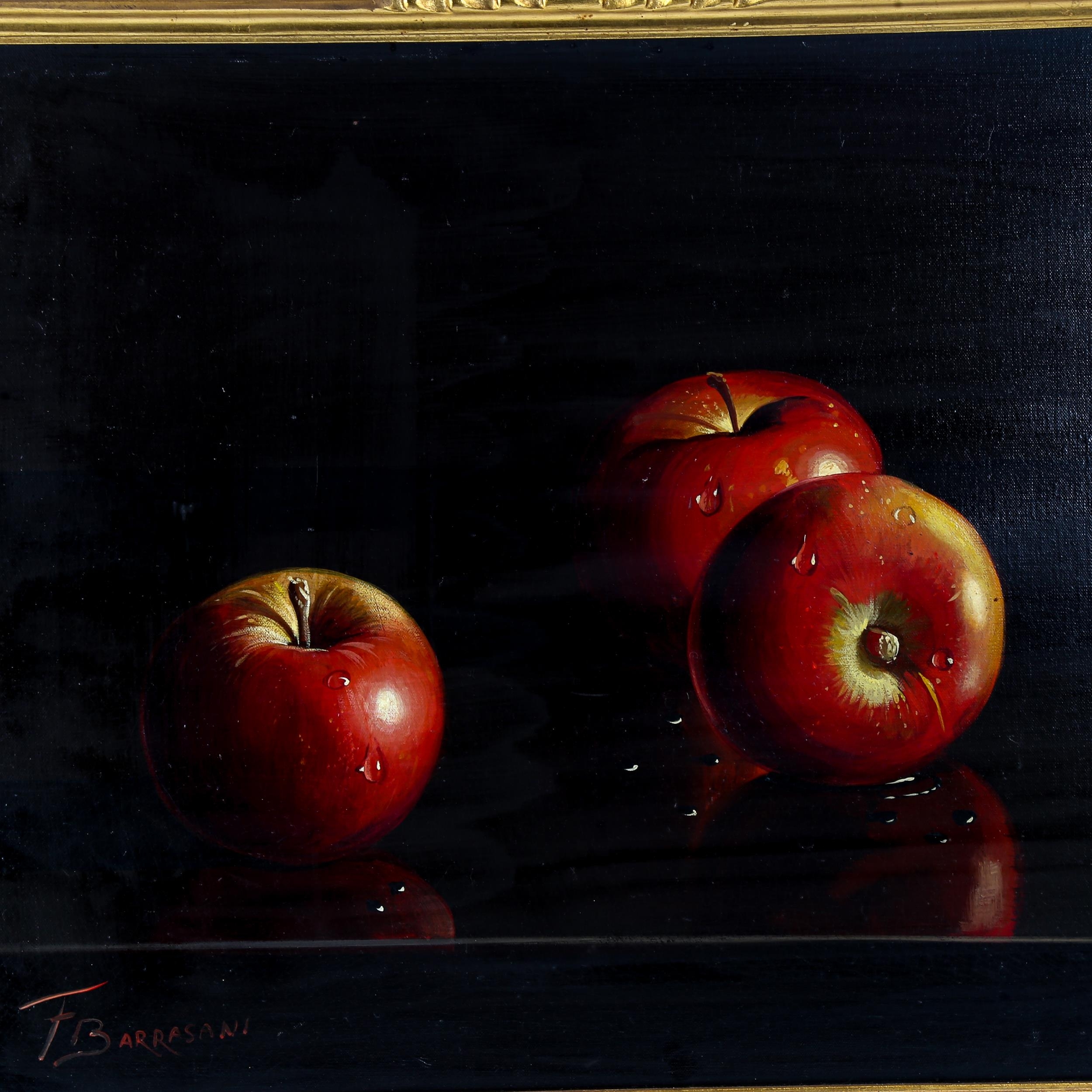 Artwork by F. Barrasani, apples, Made of oil on canvas