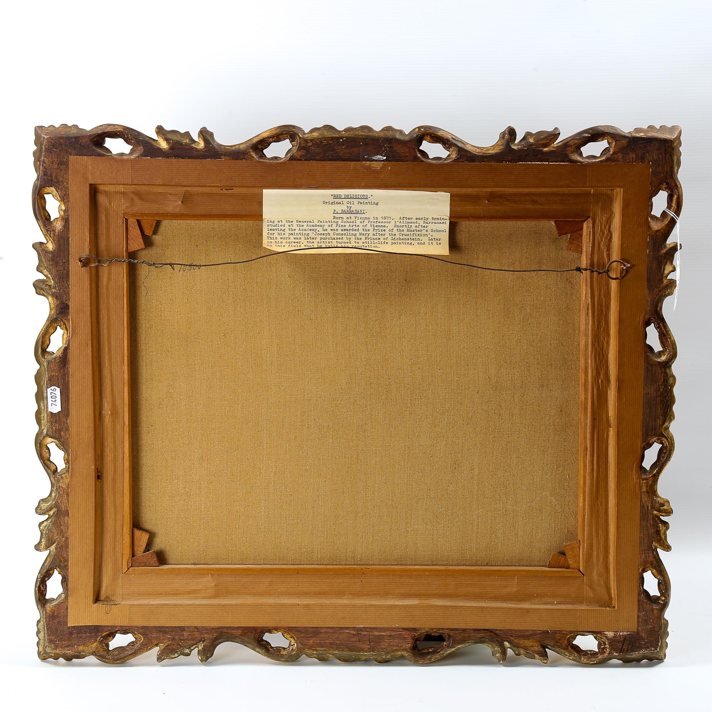 Artwork by F. Barrasani, apples, Made of oil on canvas