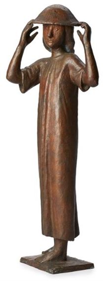 Mädchen mit Hut by Gerhard Marcks, 1945