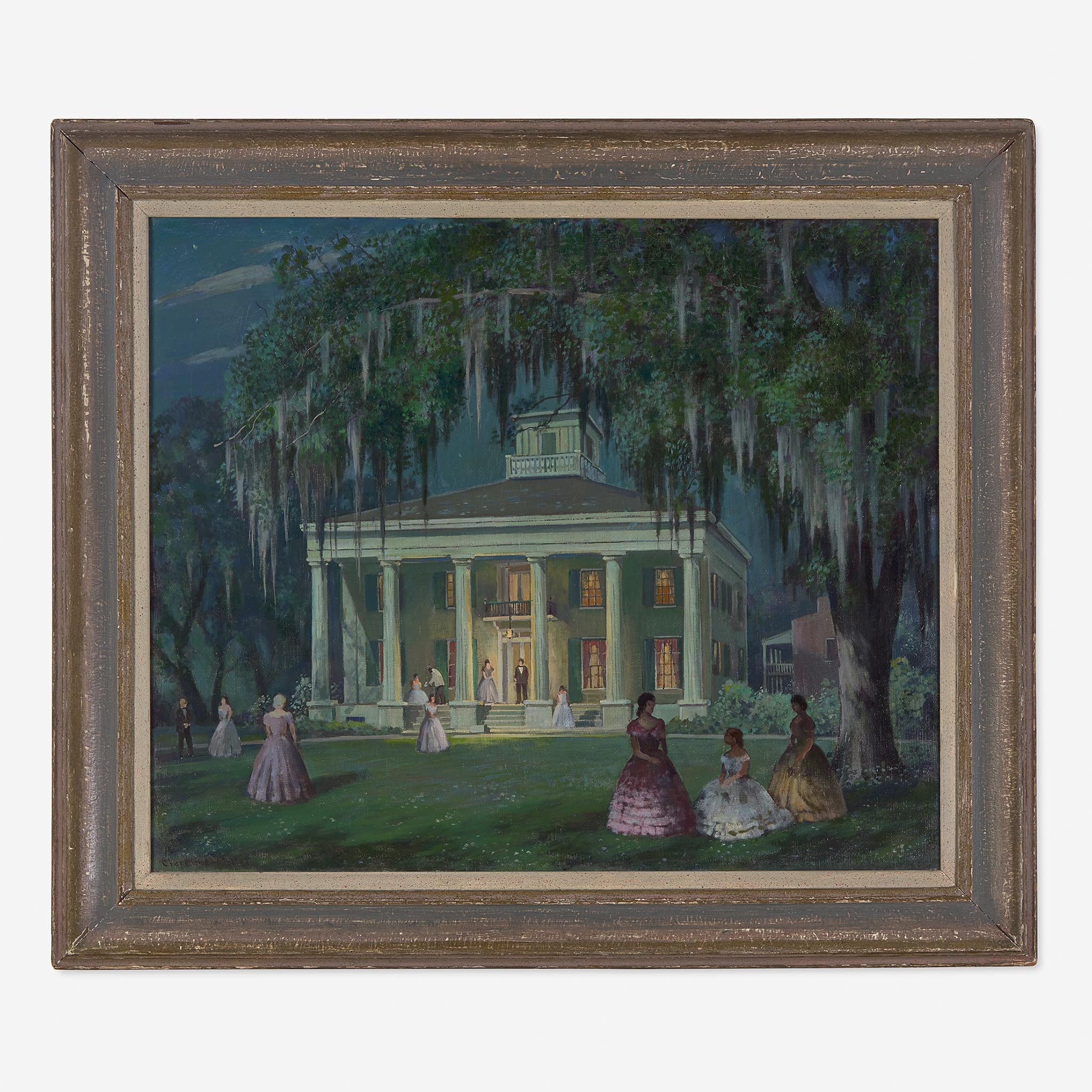 Clarence Millet Devereaux Plantation Summer Night MutualArt