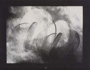 Zwei verklammerte Scheiben in Bewegung, negativ by Hermann Glöckner, 1959/73