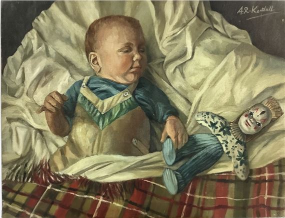 Baby and toy by Alice Rebecca Kendall