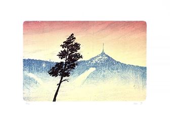 Ještěd s borovicí - Josef Vanicek