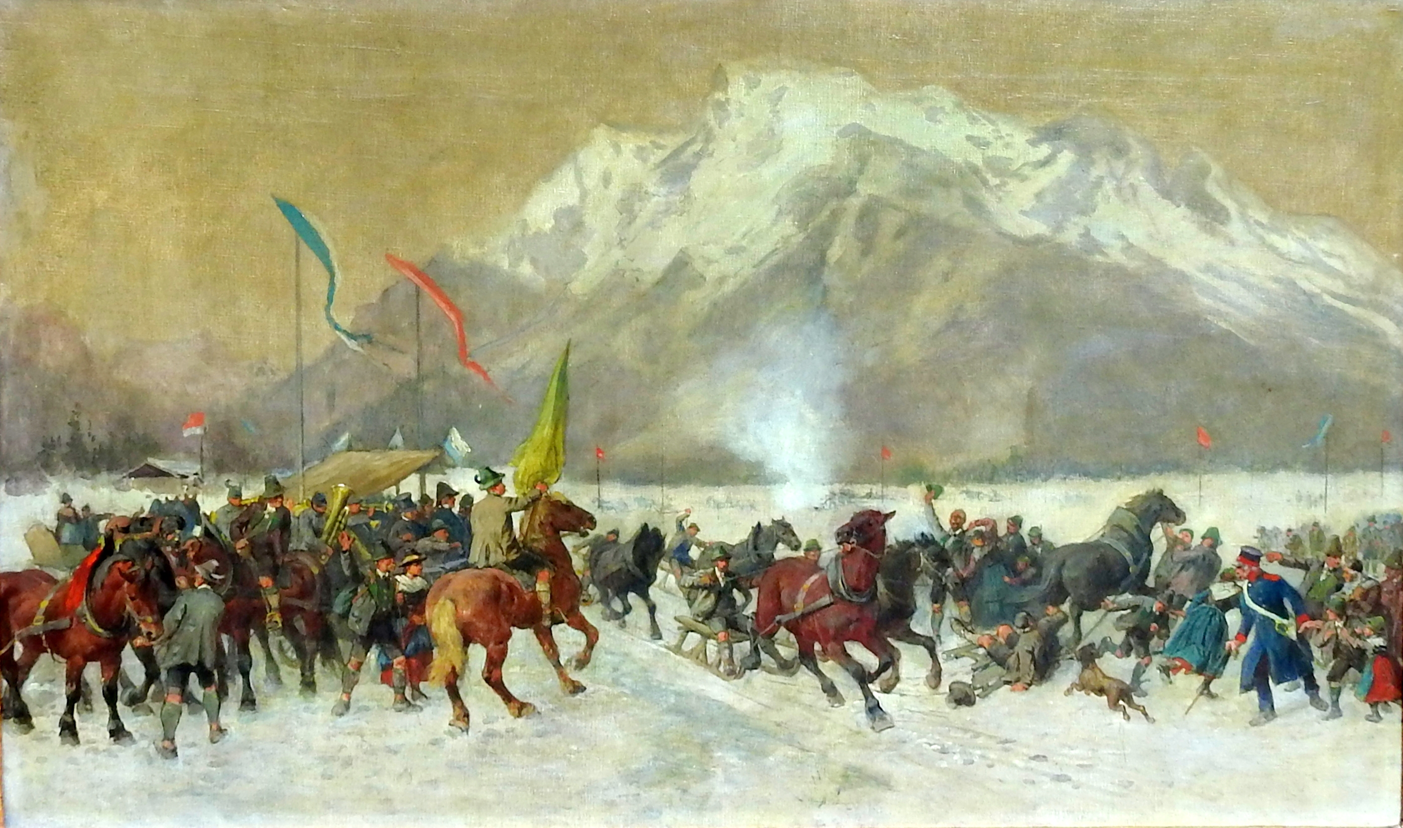 Artwork by Louis Braun, Kreuther Ansicht, Made of oil / canvas