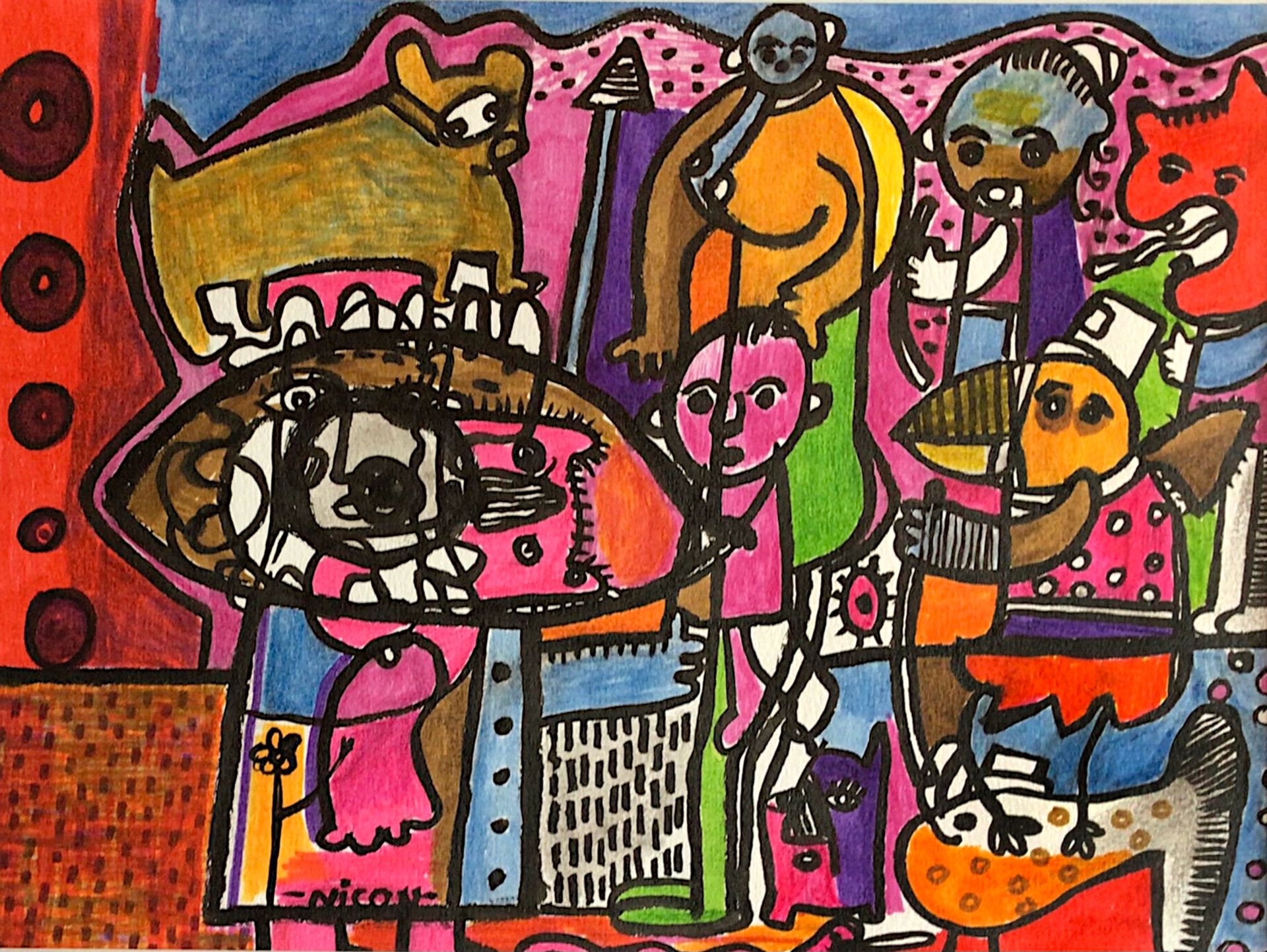 Artwork by Nicolas Malaize, Untitled, Made of Felt pen on paper