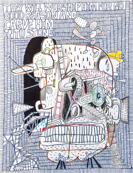 They will worship him for no good reason and carve him into stone by David Morris, 2012