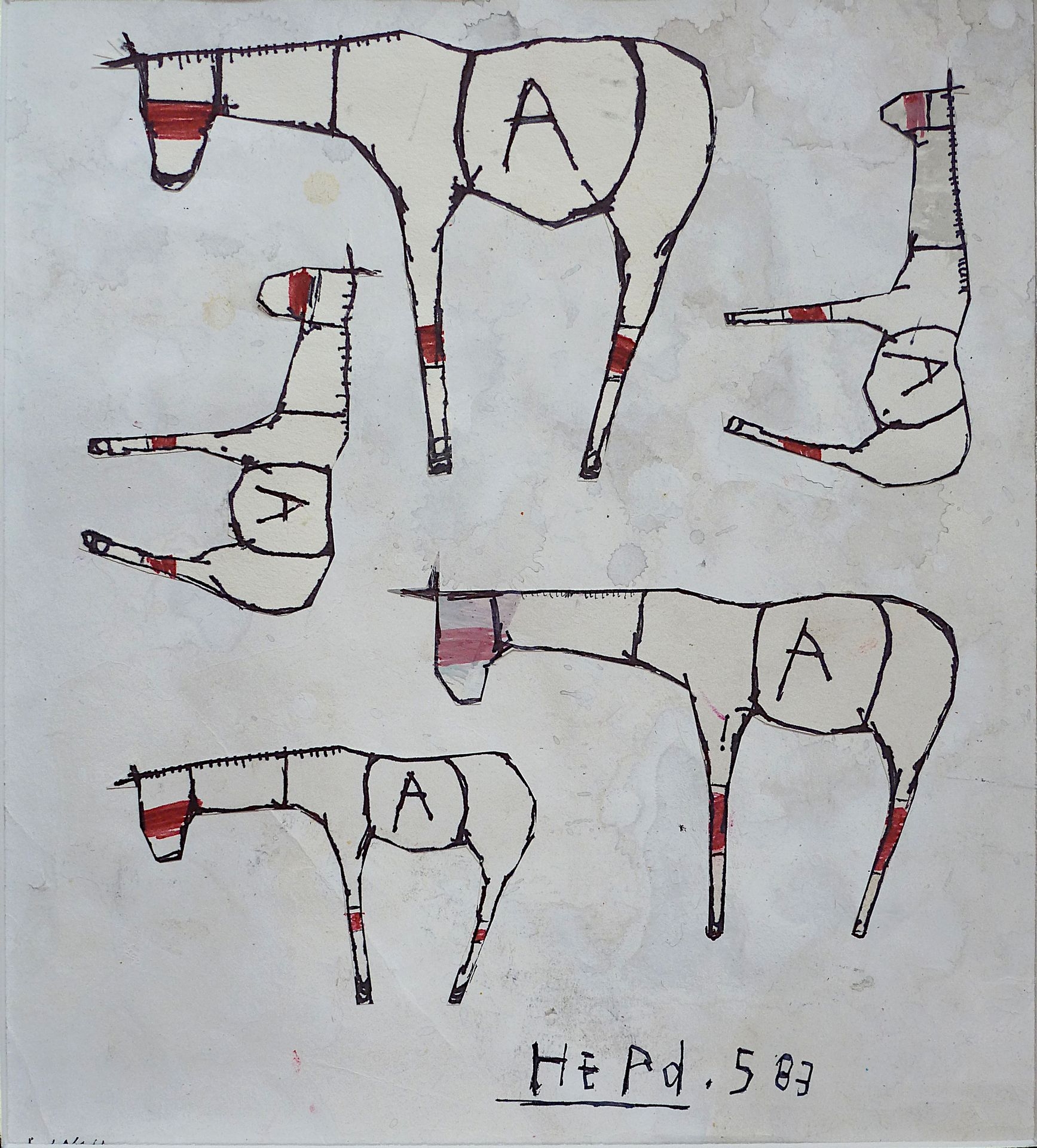 Artwork by Edward Goss, Untitled, Made of Mixed media and collage on paper