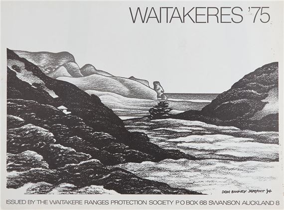 Don Binney | Waitakere '75 (poster for the Waitakere Ranges Protection ...