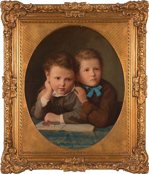 Two boys by Adolf von Becker, 1875