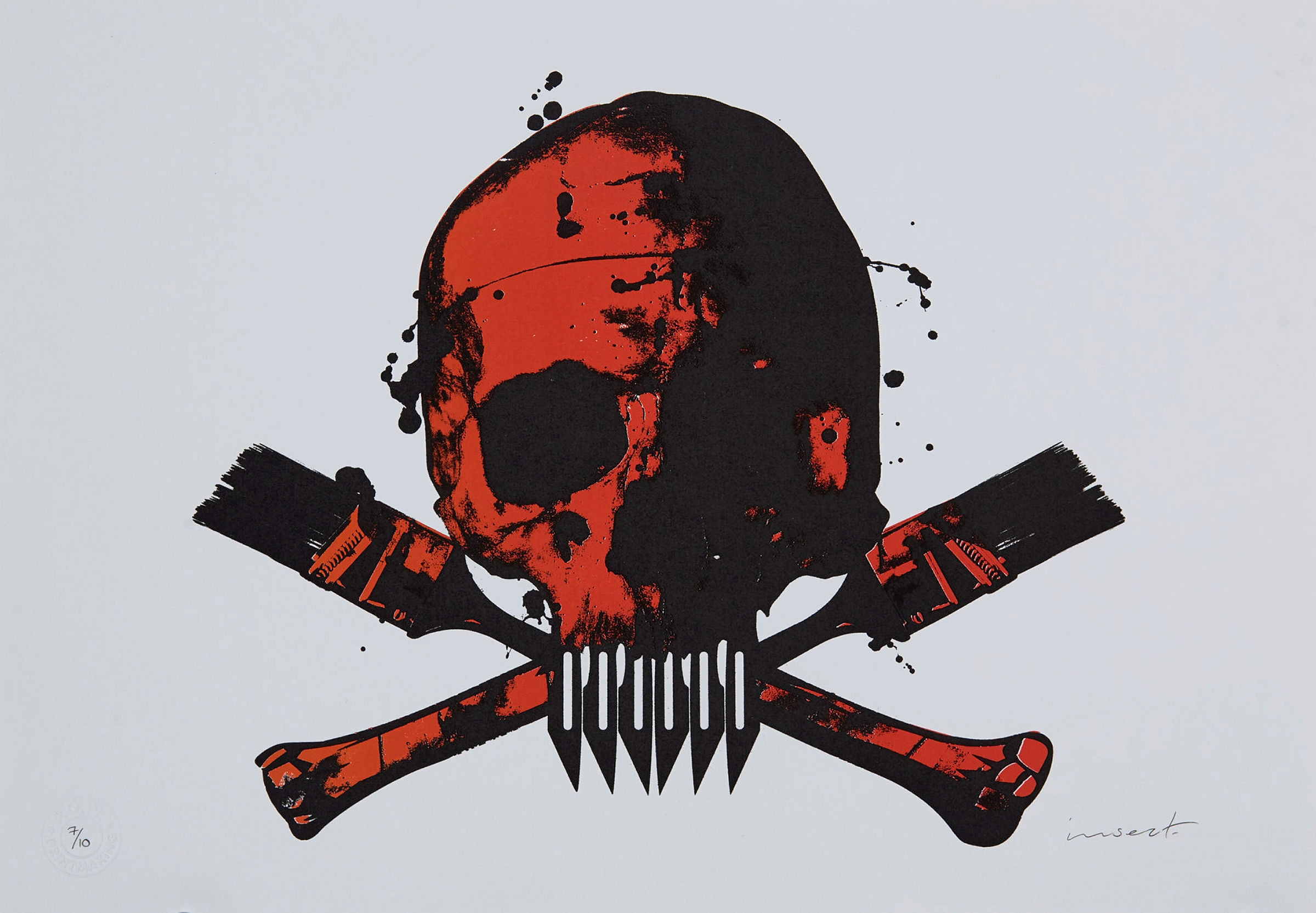 Paul Insect | Banksy skull POW (2005) | MutualArt