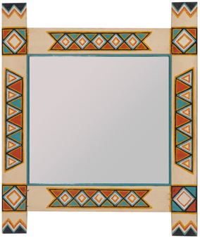 A painted mirror from Shiprock Trading Post - Will Evans