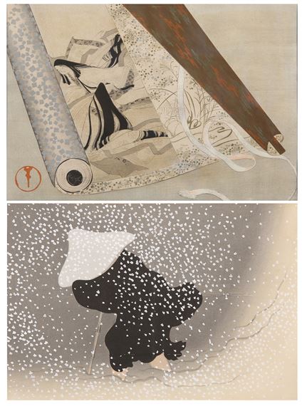 Tomoe no Yuki (Whirling Snow) by Kamisaka Sekka, circa1910