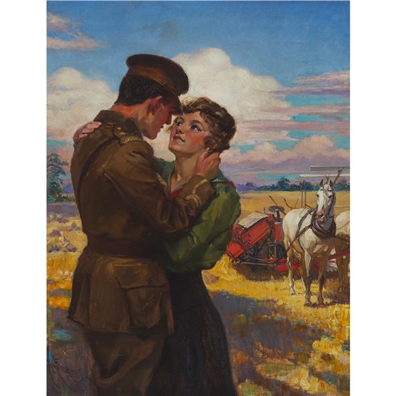 CANADIAN SOLDIER RETURNING HOME, CA. 1917 by Harry C. Edwards, circa 1917