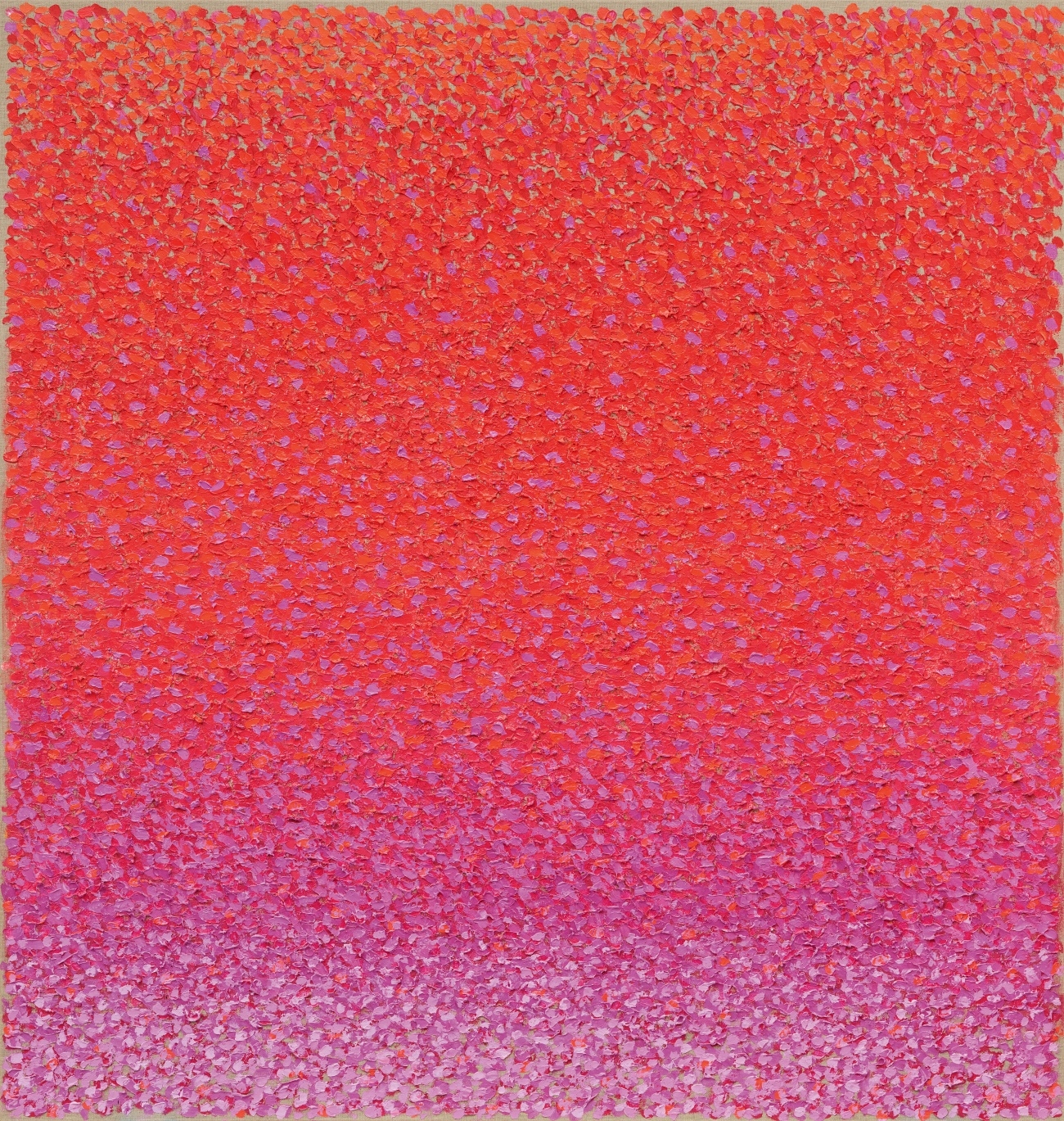 Artwork by Kuno Gonschior, Rot - Weiss + (Landschaft f. U.), Made of Acrylic and gel on canvas