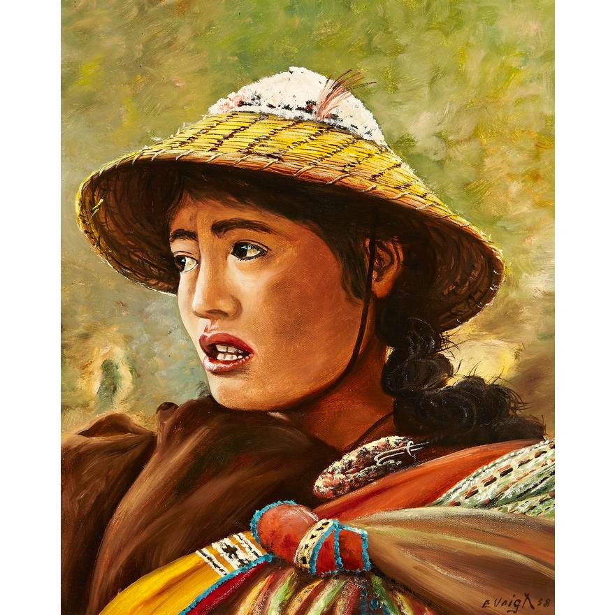 Voigt, Elisabeth Portrait einer Südamerikanerin (1958) MutualArt