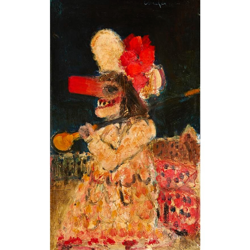 Artwork by Leopold Häfliger, Lozärner Tagwach, Made of Oil on masonite