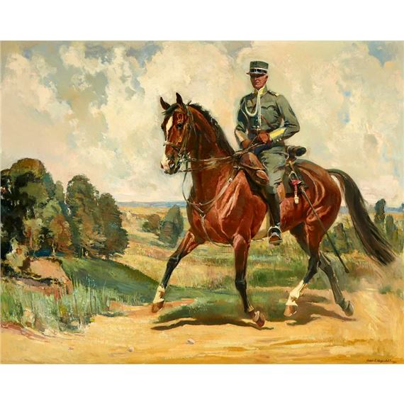 Major zu Pferd by Iwan Edwin Hugentobler, 1941