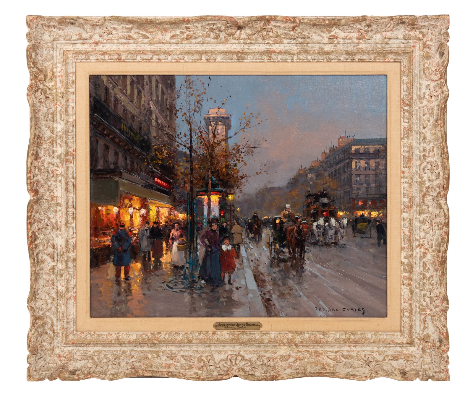 Artwork by Edouard Léon Cortès, Boulevard Bonne Nouvelle, Made of oil on canvas