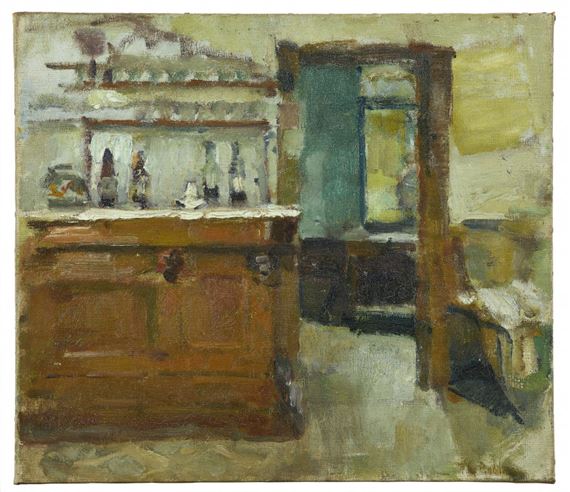 Le bar de l'Hôtel Baudy, Giverny - circa 1888 by Theodore Robinson