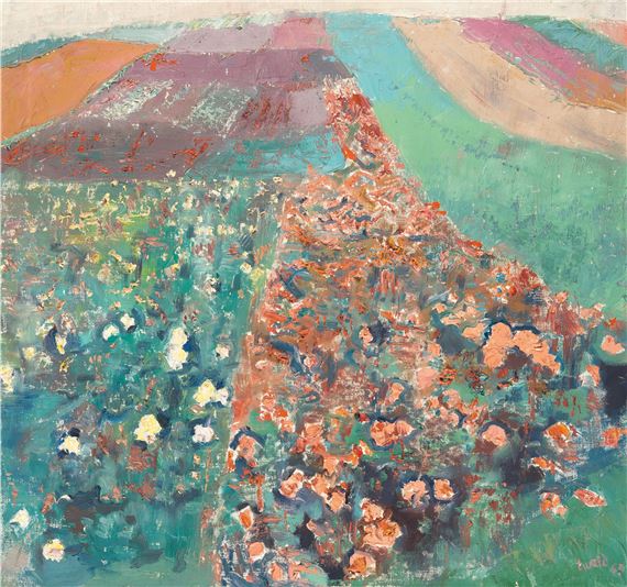 Rose field by Reinhold Ewald, 1965