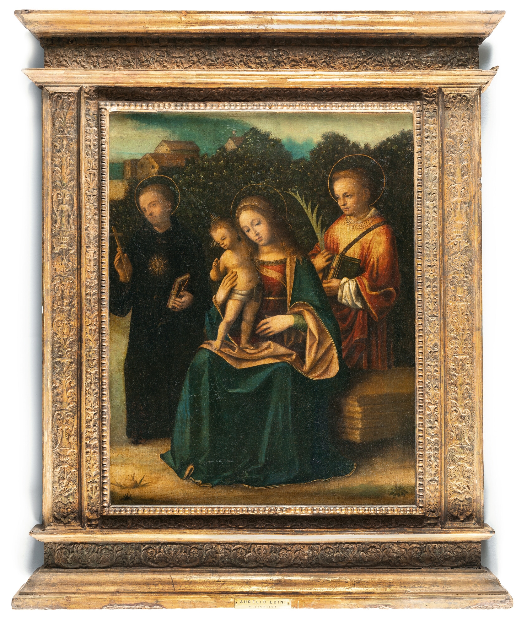 Aurelio Luini | The Virgin and Child with Saints Bernardino of Siena and  Stephen | MutualArt