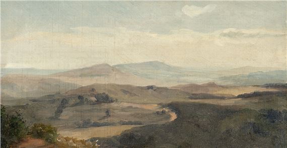 Panoramic Italian landscape (presumably Capri) by Friedrich Preller the Elder