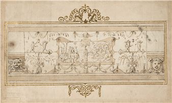 Ornamental frieze with grotesques - Livio Agresti