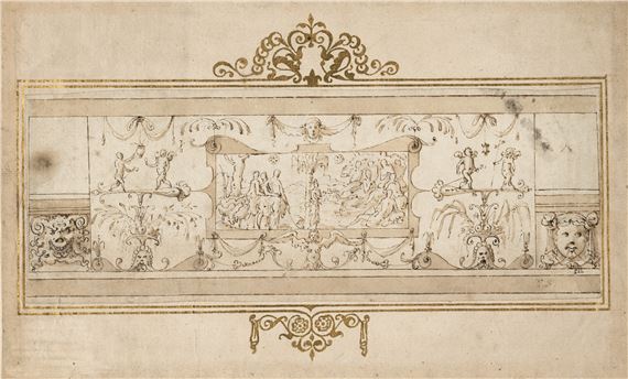 Ornamental frieze with grotesques - Livio Agresti